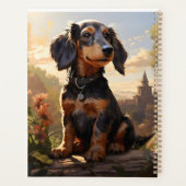 Dachshund Sur Un Journal Personnalisé (Dos)