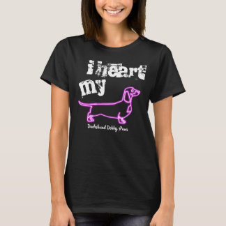 Dachshund T-shirt Neon Lights