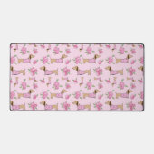 Dachshund tapis de bureau thématique | Peonies flo (Recto)