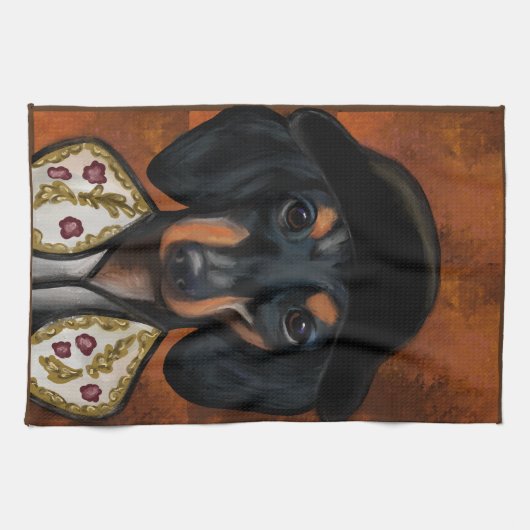 DACHSHUND THEEDOEK (Horizontaal)