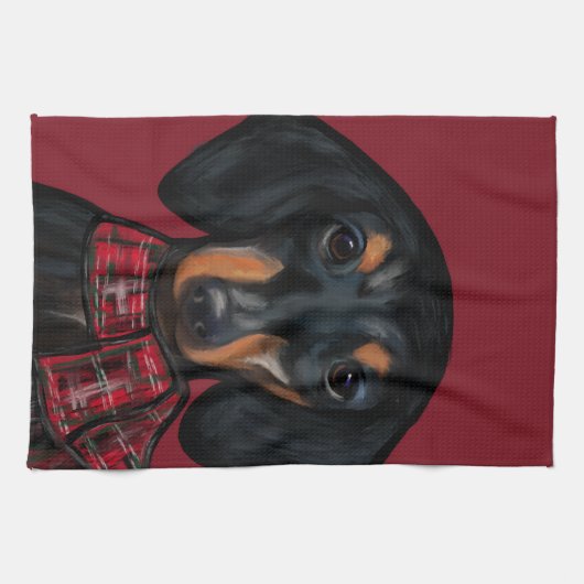 DACHSHUND THEEDOEK (Horizontaal)