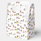 Dachshund Thmed Favor Box Bedankdoosjes (Geopend)