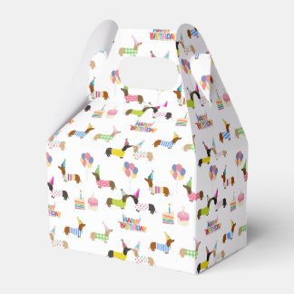 Dachshund Thmed Favor Box Bedankdoosjes