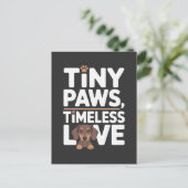 Dachshund Tiny Paws, Timeless Love Aankondigingskaart (Staand voorkant)