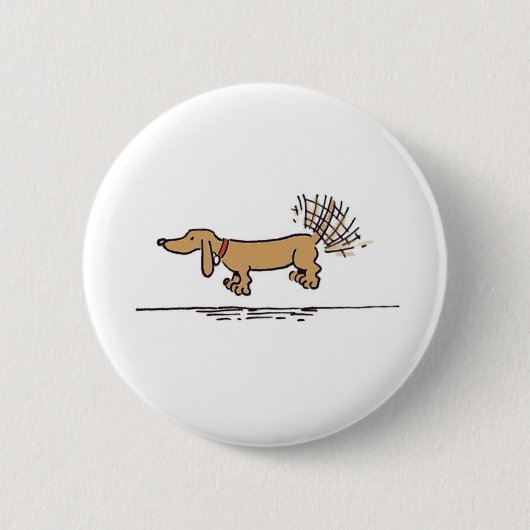 Dachshund-toets Ronde Button 5,7 Cm (Voorkant)