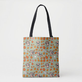 Dachshund Totetas Halloween Kawaii Schattige Hond Draagtas