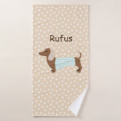 Dachshund Towel Custom Rufus Badhanddoek (Badhanddoek)