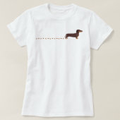 Dachshund Traces Dachshund Top T-Shirt (Design voorkant)