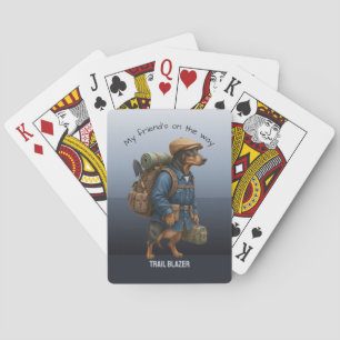 Dachshund Trail Blazer Wandelaar Avontuurlijk Spel Pokerkaarten