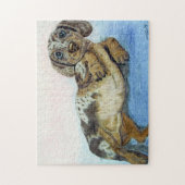 Dachshund Tummy Legpuzzel (Verticaal)