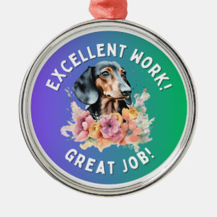 Dachshund Uitstekend werk Metalen Ornament