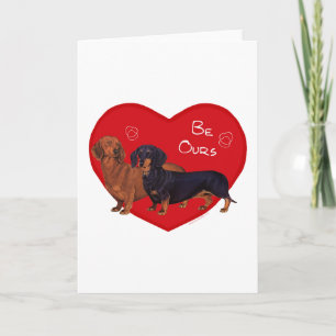Dachshund-Valentijn Feestdagen Kaart