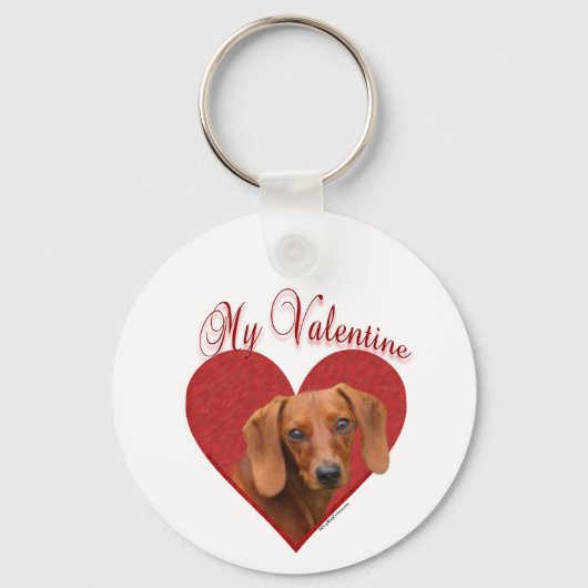 Dachshund-Valentijn Sleutelhanger (Voorkant)