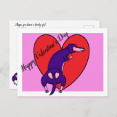 Dachshund-Valentijnsdag Briefkaart (Voorkant / Achterkant)