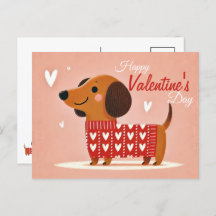 Dachshund-Valentijnsdag
