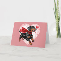 Dachshund Valentijnsdag Kaart