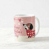 Dachshund Valentine's Day Love Mug (Devant droit)