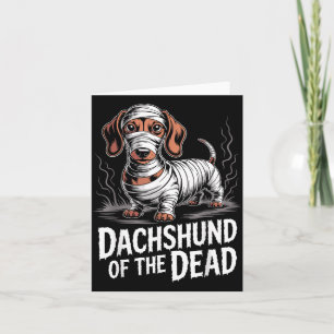 Dachshund van dode grappige hond Halloween mummie Kaart