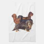 Dachshund Varieties Theedoek (Verticaal)