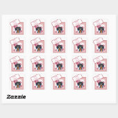 Dachshund vierkante sticker (Vel)