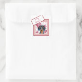 Dachshund vierkante sticker (Tas)