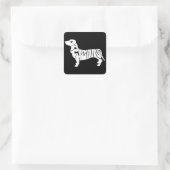 Dachshund Vierkante Sticker (Tas)