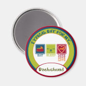 Dachshund [Vloeiend] Magneet (Voorkant / Achterkant)