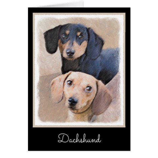 Dachshund (vloeiend) schilderen - Oorspronkelijke  (Voorkant)