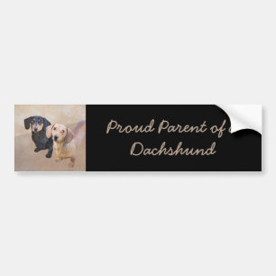 Dachshund (vloeiend) schilderen - Oorspronkelijke Bumpersticker