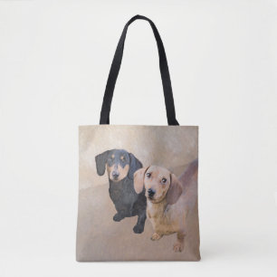 Dachshund (vloeiend) schilderen - Oorspronkelijke  Draagtas