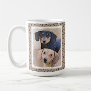 Dachshund (vloeiend) schilderen - Oorspronkelijke Koffiemok