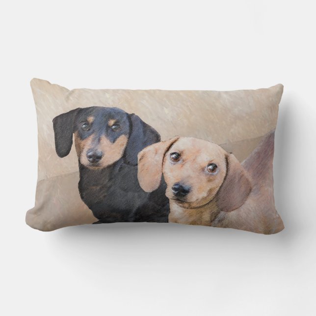 Dachshund (vloeiend) schilderen - Oorspronkelijke  Kussen (Voorkant)