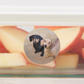 Dachshund (vloeiend) schilderen - Oorspronkelijke Labels (Aangebracht)