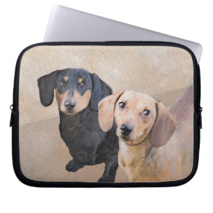 Dachshund (vloeiend) schilderen - Oorspronkelijke  Laptop Sleeve