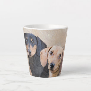 Dachshund (vloeiend) schilderen - Oorspronkelijke  Latte Mok