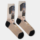 Dachshund (vloeiend) schilderen - Oorspronkelijke Sokken (Rechts)