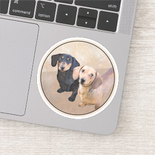 Dachshund (vloeiend) schilderen - Oorspronkelijke Sticker