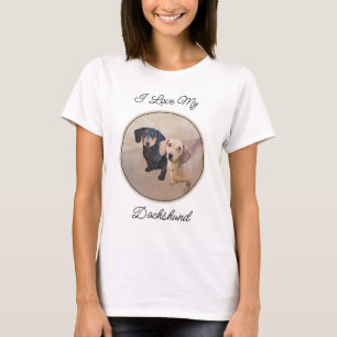 Dachshund (vloeiend) schilderen - Oorspronkelijke T-shirt