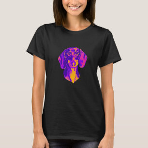 Dachshund voor de reparatie van katten met papaver t-shirt