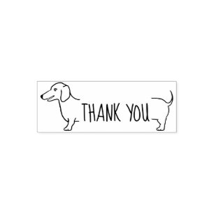 Dachshund voor- en achterrand Cute Doxie Zelfinktende Stempel