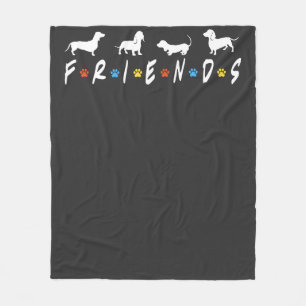 Dachshund Vrienden Fleece Deken