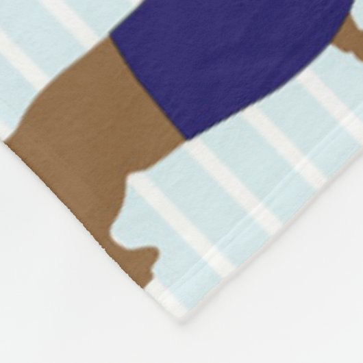 dachshund-wallpapier fleece deken (Hoek)