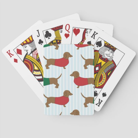 dachshund-wallpapier pokerkaarten (Achterkant)