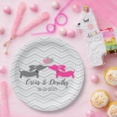 Dachshund Wedding Personalized Doxie Papieren Bordje (Feest)