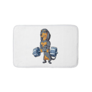 Dachshund Weightlift Badmat