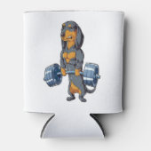 Dachshund Weightlift Blikjeskoeler (Voorkant)