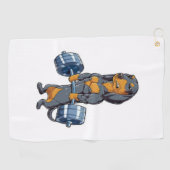 Dachshund Weightlift Golfhanddoek (Horizontaal)