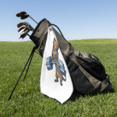 Dachshund Weightlift Golfhanddoek (Groen)