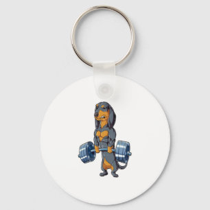 Dachshund Weightlift Sleutelhanger