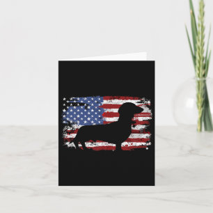 Dachshund Weiner Amerikaanse vlag Kaart